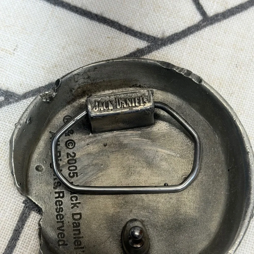 Jack Daniel's Belt Buckle OS Silver Old‎ No 7 Brand Bottle Cap Vintage 2005